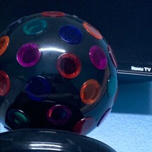 Colorful Disco Ball with Multicolored Circles